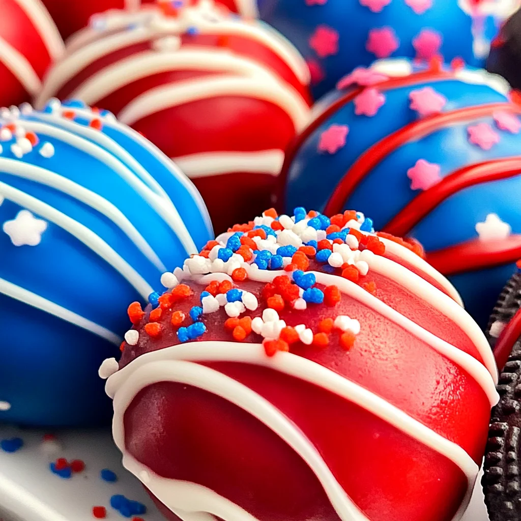 4th of July Oreo Cream Cheese Balls Recipe