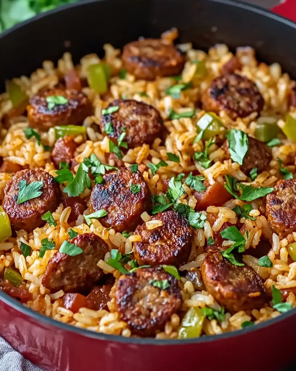 Cajun Sausage and Rice Skillet