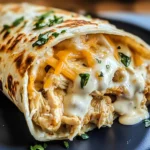 Cheesy Garlic Chicken Wraps
