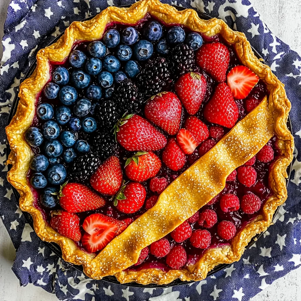 Easy American Mixed Berry Pie for the 4th of July