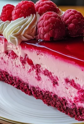 Luxurious Pink Velvet Raspberry Cheesecake
