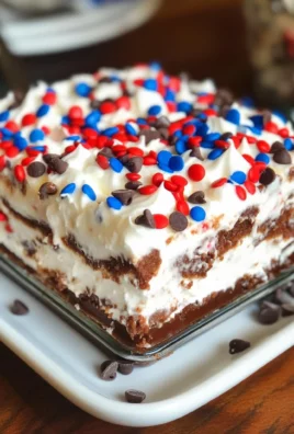 Red White Blue Chocolate Lasagna