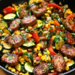 Sausage and Veggies Skillet - 30 Minute, One-Pan Meal