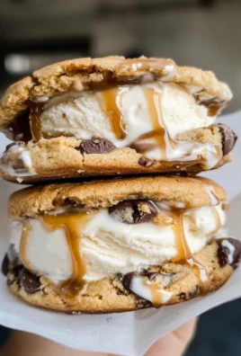 Vanilla Caramel Swirl Ice Cream Sandwiches