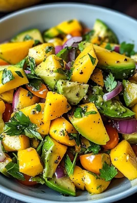 Avocado Mango Salad with a Zesty Lime Dressing