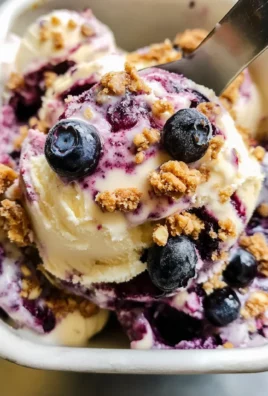 Blueberry Mascarpone Ice Cream