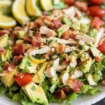 Chicken Bacon Avocado Chopped Salad with Lemon Vinaigrette