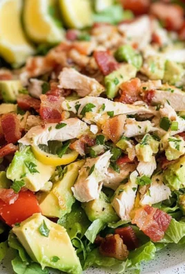 Chicken Bacon Avocado Chopped Salad with Lemon Vinaigrette