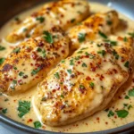 Chicken Fillet in Spicy, Creamy Garlic-Parmesan Sauce