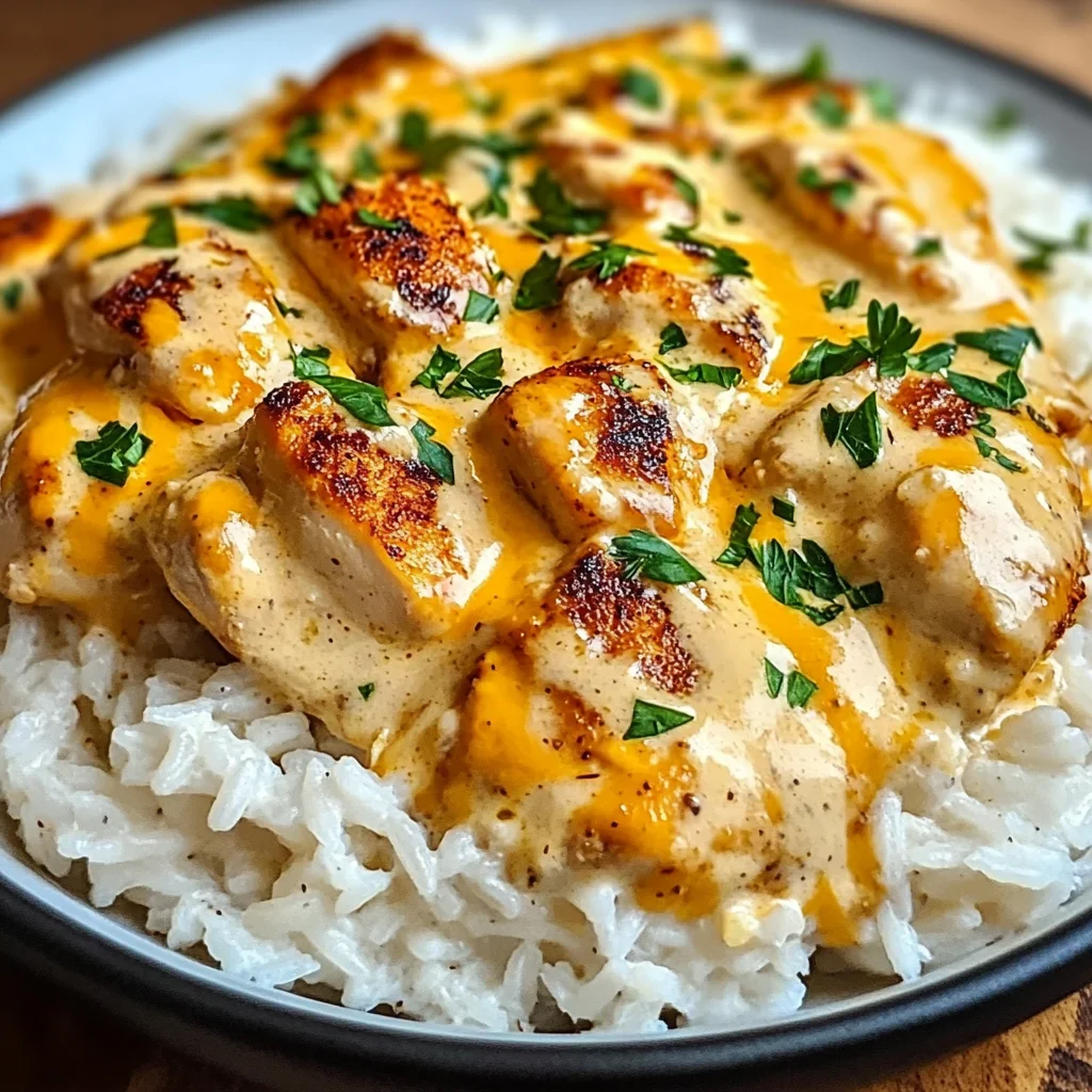 Creamy Smothered Chicken and Rice