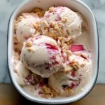 Delicious Rhubarb Crumble Ice Cream