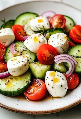 Fresh Cucumber Caprese Salad