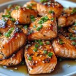 Honey Garlic Salmon Bites