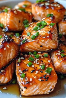 Honey Garlic Salmon Bites