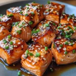 Honey Garlic Salmon Bites