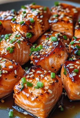 Honey Garlic Salmon Bites