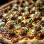 Hot Sausage Feta Honey Pizza