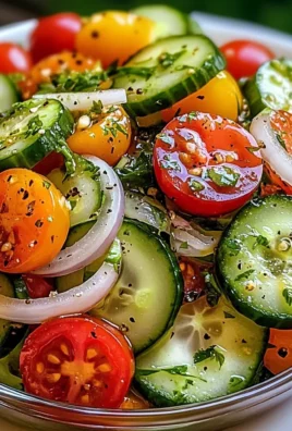 Marinated Cucumbers, Onions, and Tomatoes