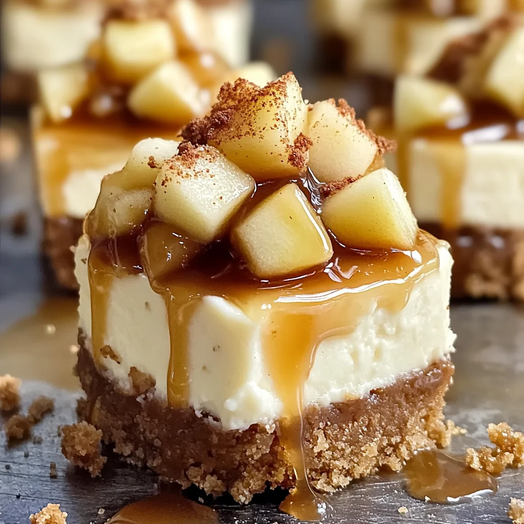 Mini Caramel Apple Cheesecake Bites - Irresistible Treats