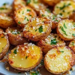 Parmesan Crusted Potatoes with Garlic Butter