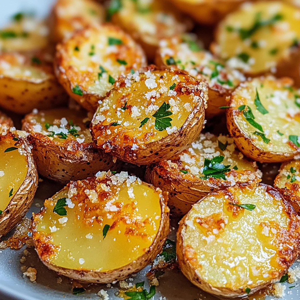 Parmesan Crusted Potatoes with Garlic Butter