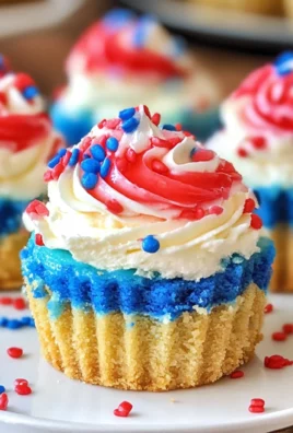 Red, White and Blue Mini Cheesecakes