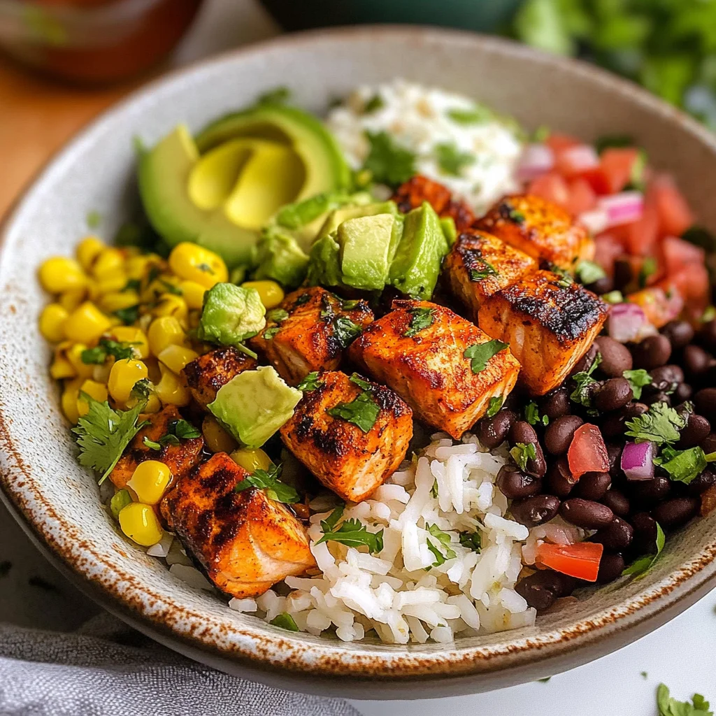 Salmon Burrito Bowl