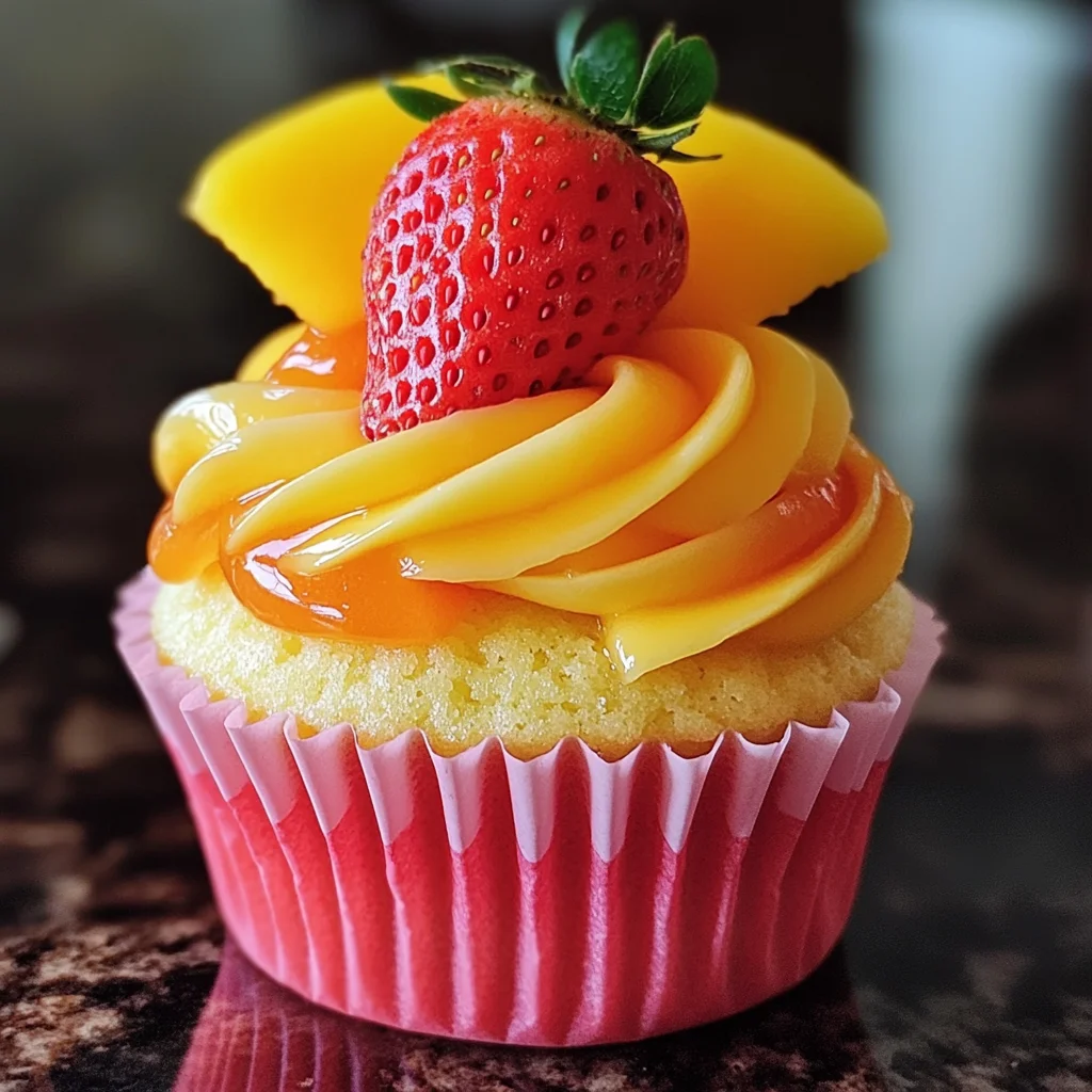 Strawberry Mango Cupcakes
