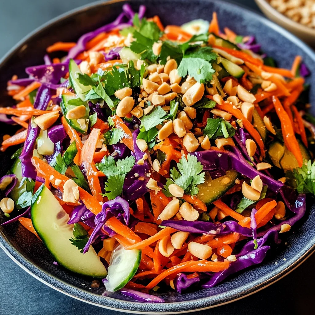 Thai Peanut Crunch Salad with Spicy Lime Dressing
