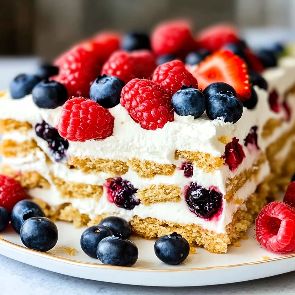 Triple Berry Icebox Cake