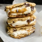 Vanilla Caramel Swirl Ice Cream Sandwiches