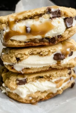 Vanilla Caramel Swirl Ice Cream Sandwiches