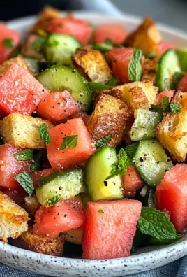 Watermelon Panzanella Bread Salad