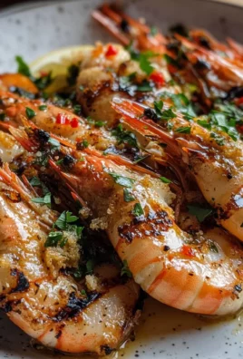 BBQ Grilled Prawns with Garlic, Lemon & Chilli