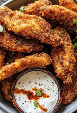 Black Pepper Rub Chicken Fingers with Greek Yogurt Ranch.