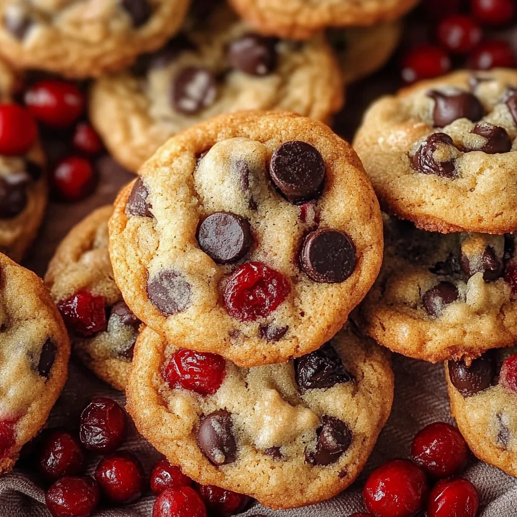 Cherry Chocolate Chip Cookies with Mocha Chips