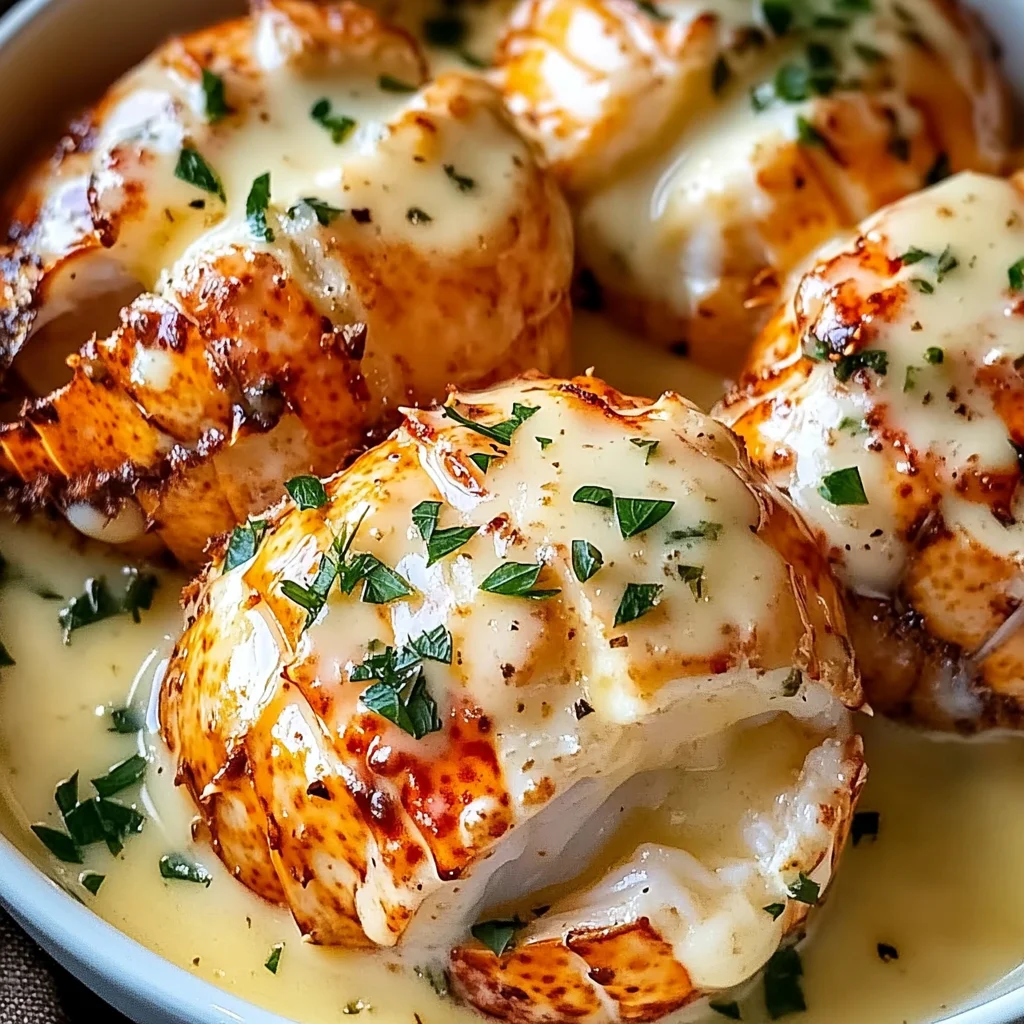 Creamy Garlic Butter Lobster Tails