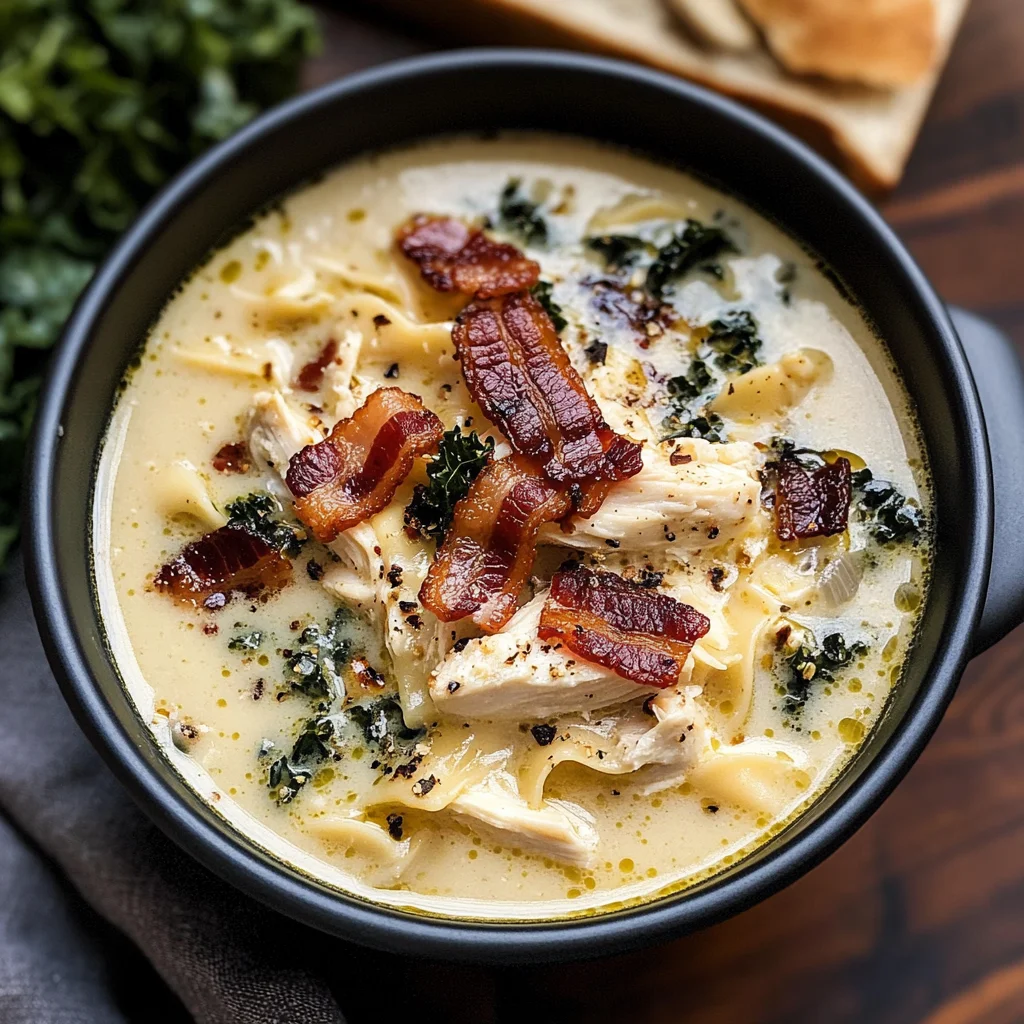 Creamy White Chicken Lasagna Soup