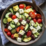 Easy Avocado & Feta Greek Salad