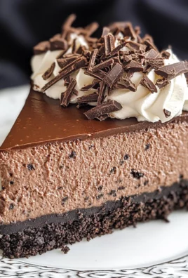 Easy No Bake Chocolate Cheesecake