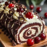 Elegant Black Forest Cake Roll