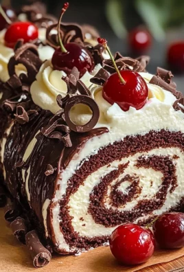Elegant Black Forest Cake Roll