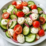 Fresh Cucumber Caprese Salad
