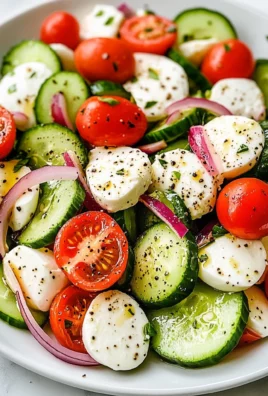 Fresh Cucumber Caprese Salad