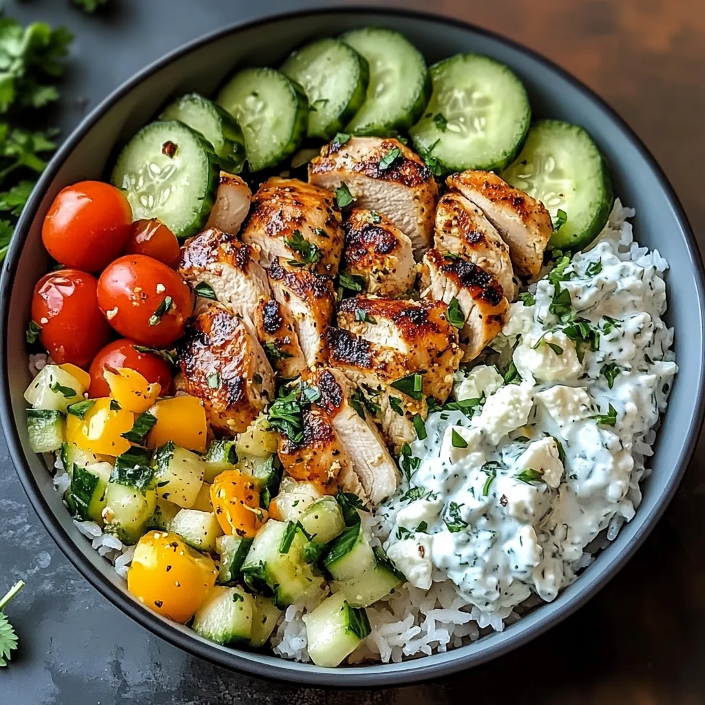 Greek Chicken Tzatziki Bowls – A Flavorful Mediterranean Delight