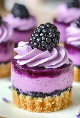 Mini Blackberry Lavender Cheesecakes