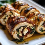 Rolled Up Chicken with Feta, Spinach, and Sun-Dried Tomatoes