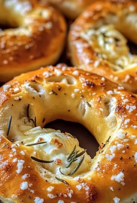 Rosemary Parmesan Pretzels with Mozzarella Filling