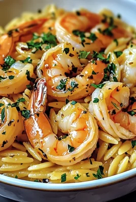 Shrimp Orzo in Lemon Garlic Sauce