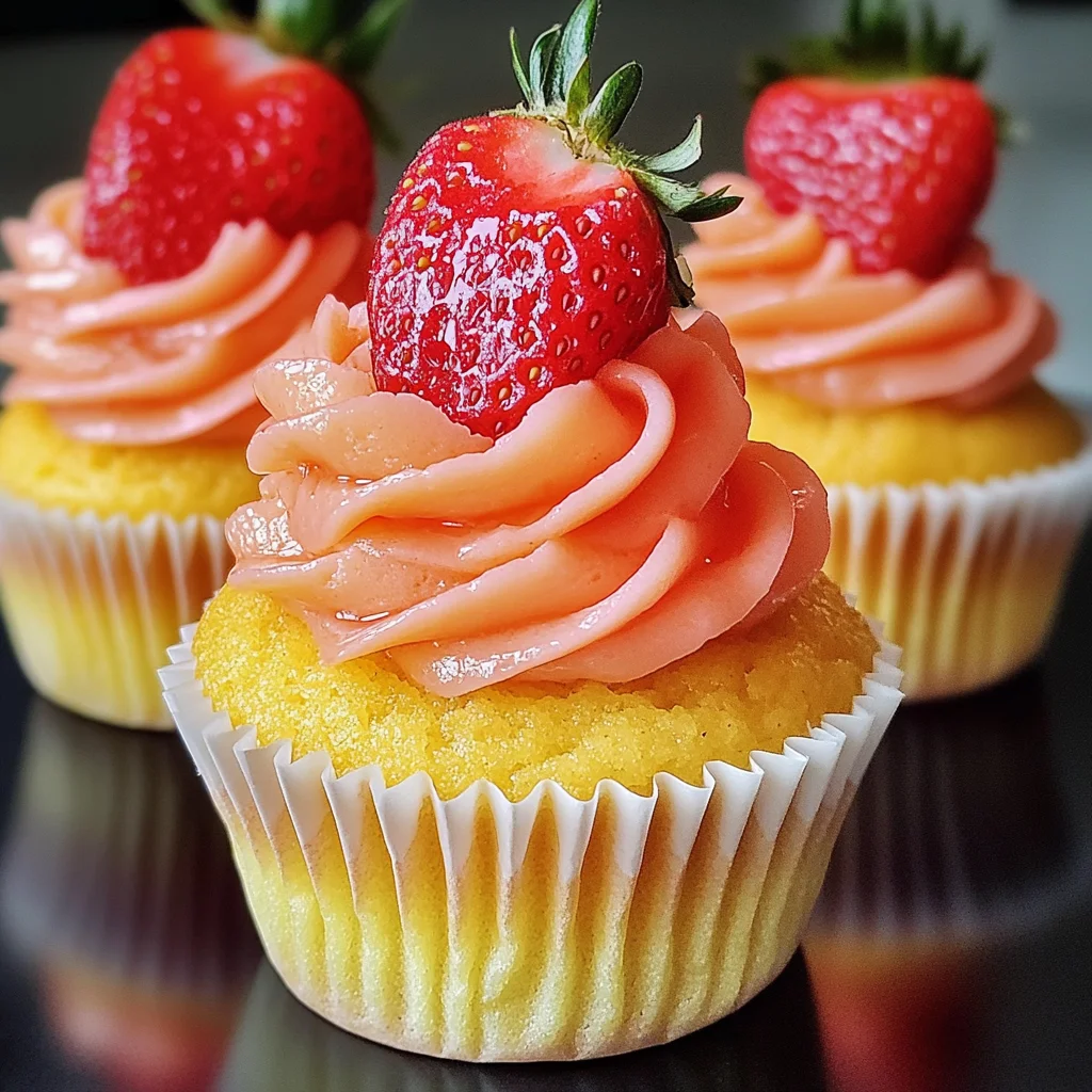 Strawberry Mango Cupcakes